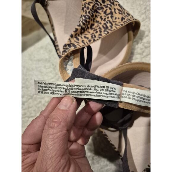 Victoria's Secret Pink Leopard Print Push Up Bra Underwire Lingerie 32C NWT - Picture 5 of 7
